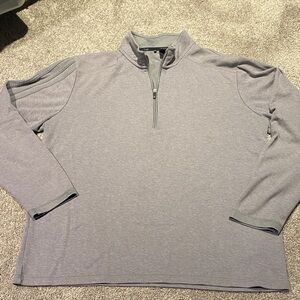 Adidas Heather Gray Quarter-Zip Top new no tags size large
